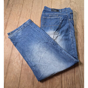 Jordan Craig Men's Relaxed Fit Jeans Blue Denim 38x34 Baggy Streetwear